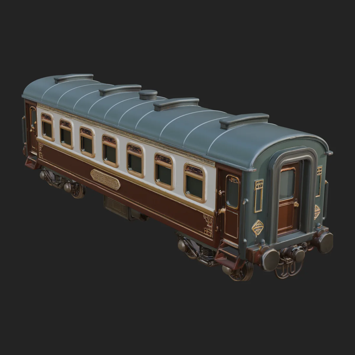 Passenger Train Car Model Design 10