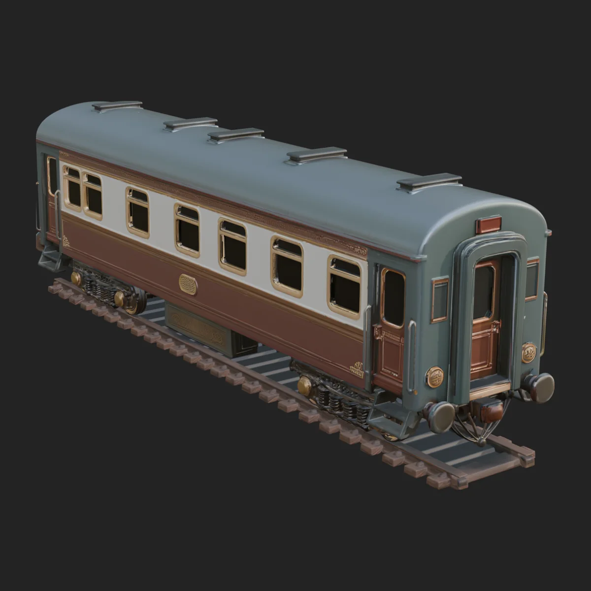 Passenger Train Car Model Design 14