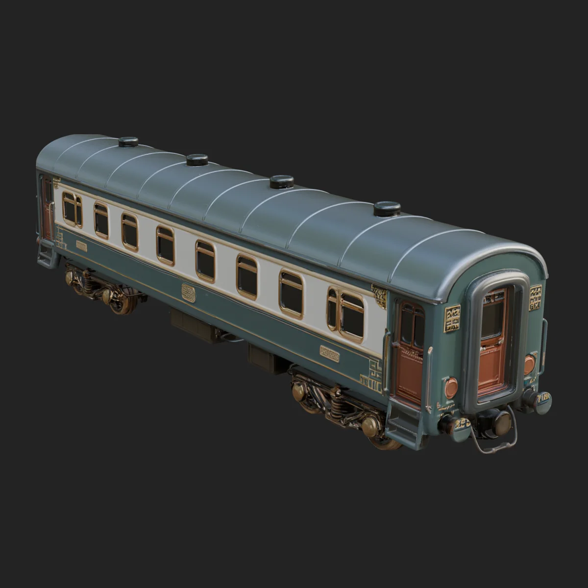 Passenger Train Car Model Design 6
