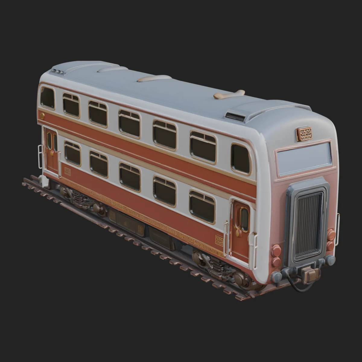 Passenger Train Car Model Design 8