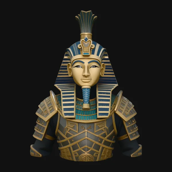 Pharaoh Gold Armor Bust Statue Design 2
