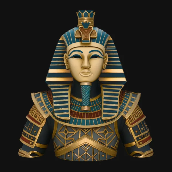 Pharaoh Gold Armor Bust Statue Design 4
