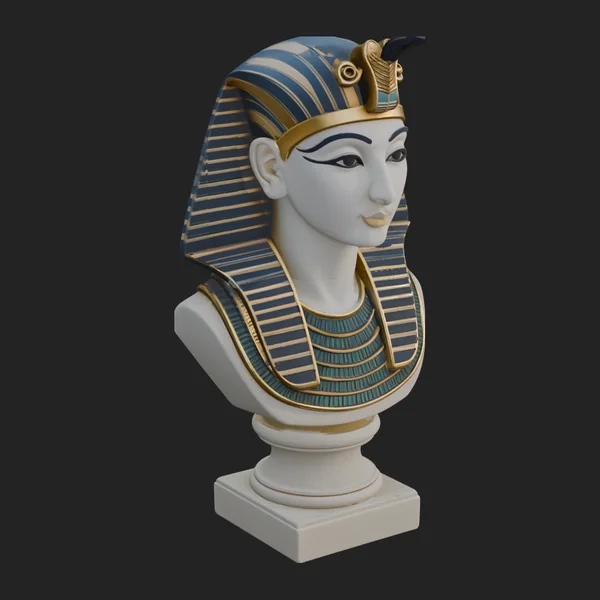 Pharaoh Nemes Bust Statue Design 1