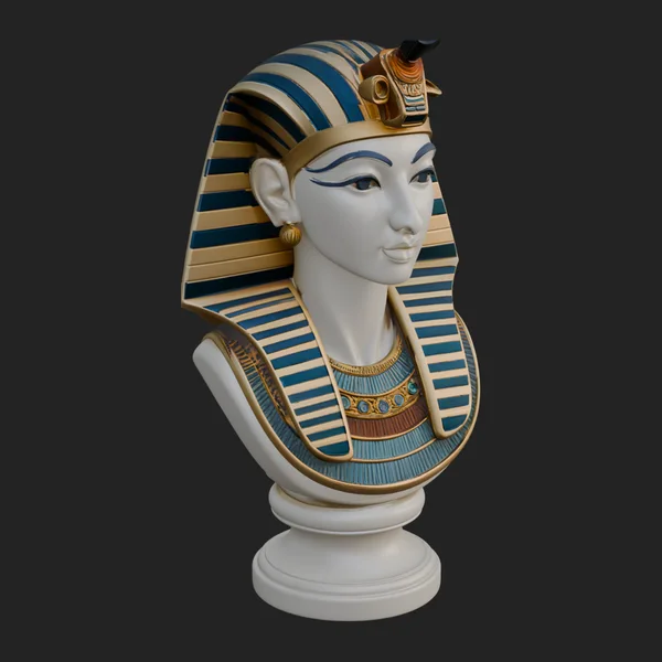 Pharaoh Nemes Bust Statue Design 3
