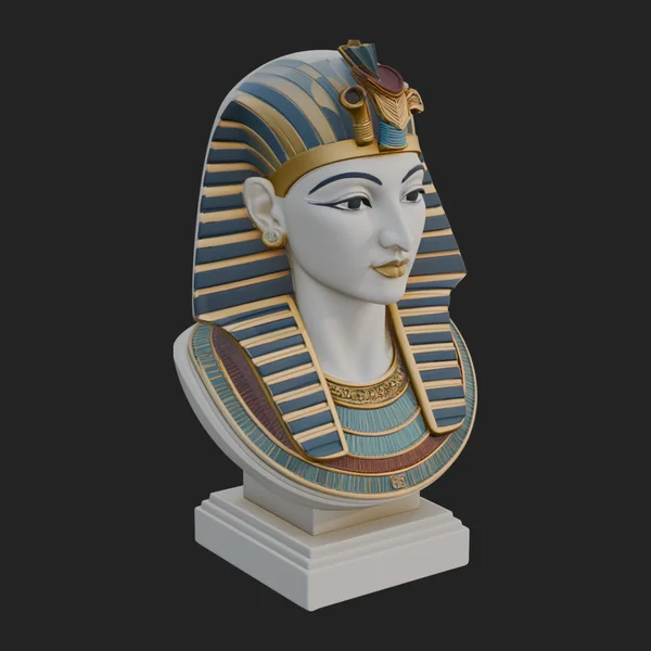 Pharaoh Nemes Bust Statue Design 4