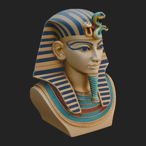Pharaoh Nemes Bust Statue Design 6