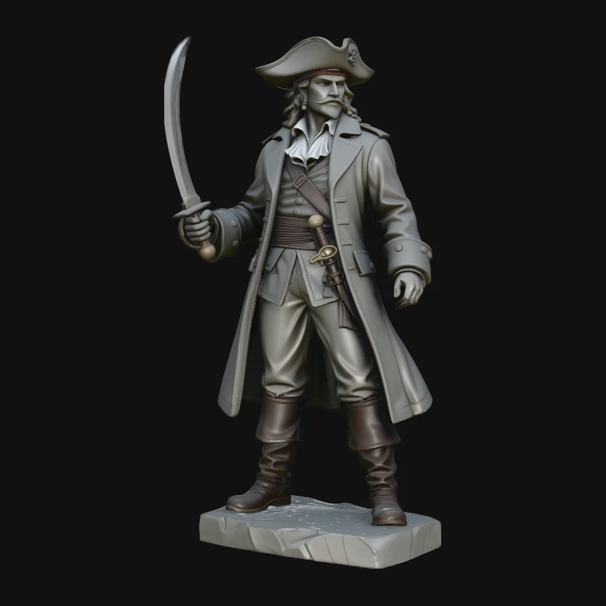 Pirate Lord Statue Design 1