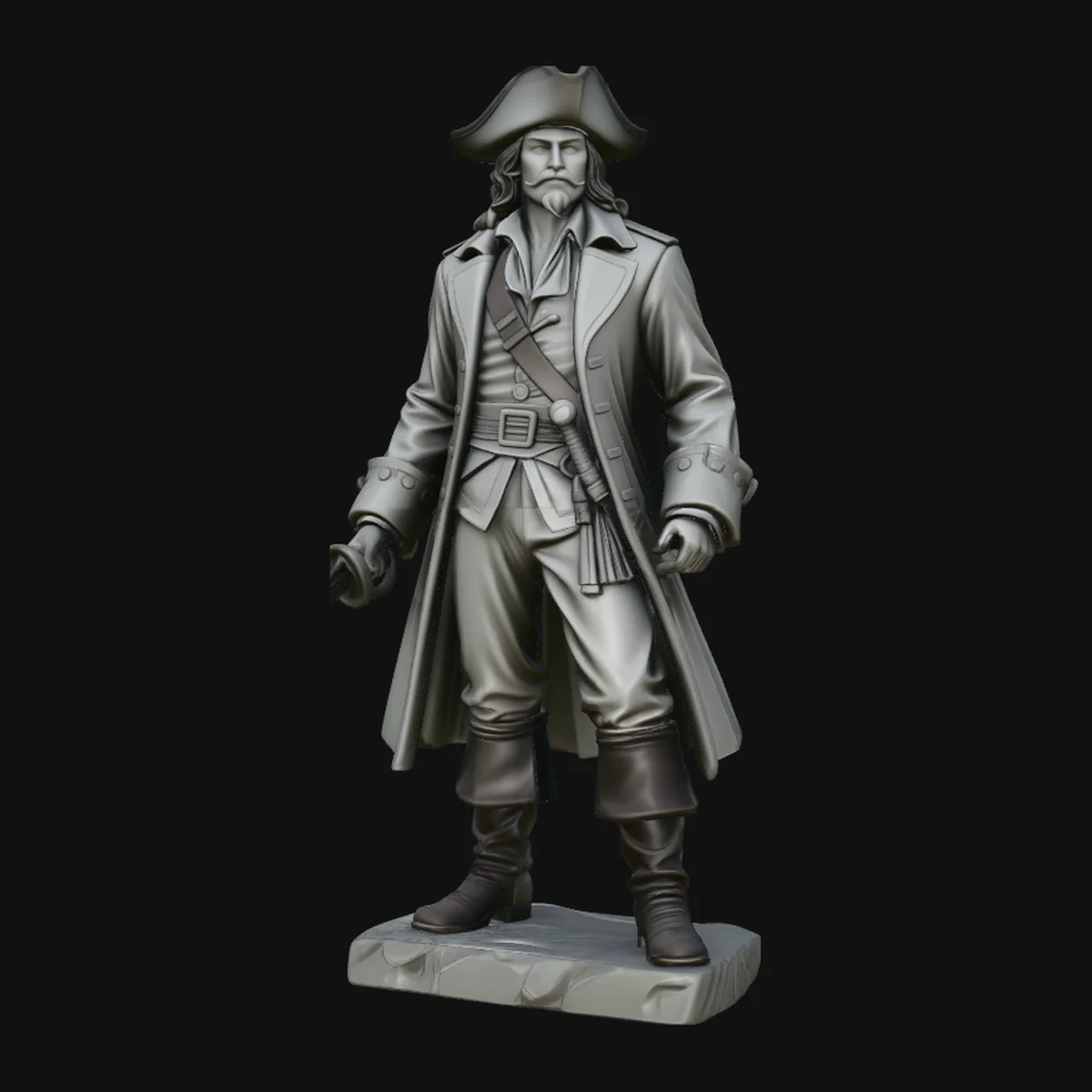 Pirate Lord Statue Design 2