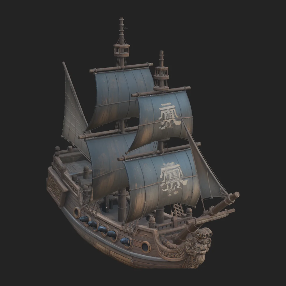 Pirate Sailing Ship Model Design 2