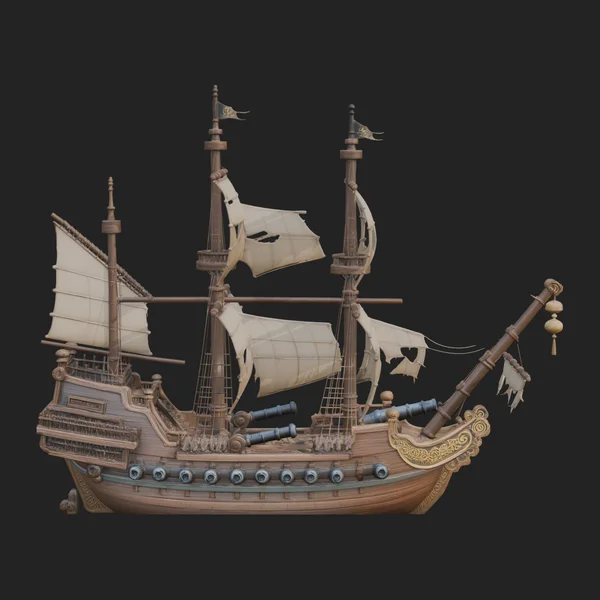 Pirate Sailing Ship Model Design 3