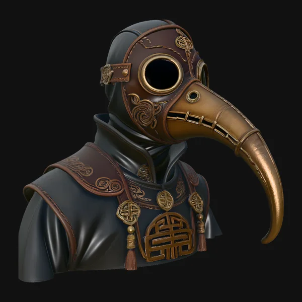 Plague Doctor Bust Statue Design 3