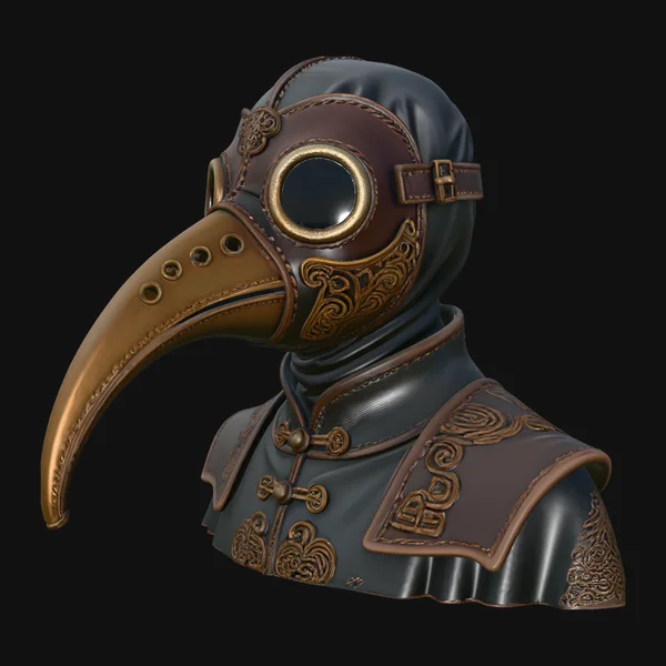Plague Doctor Bust Statue Design 4