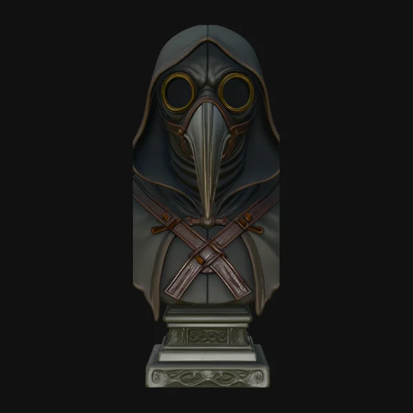 Plague Doctor Bust Statue Design 7