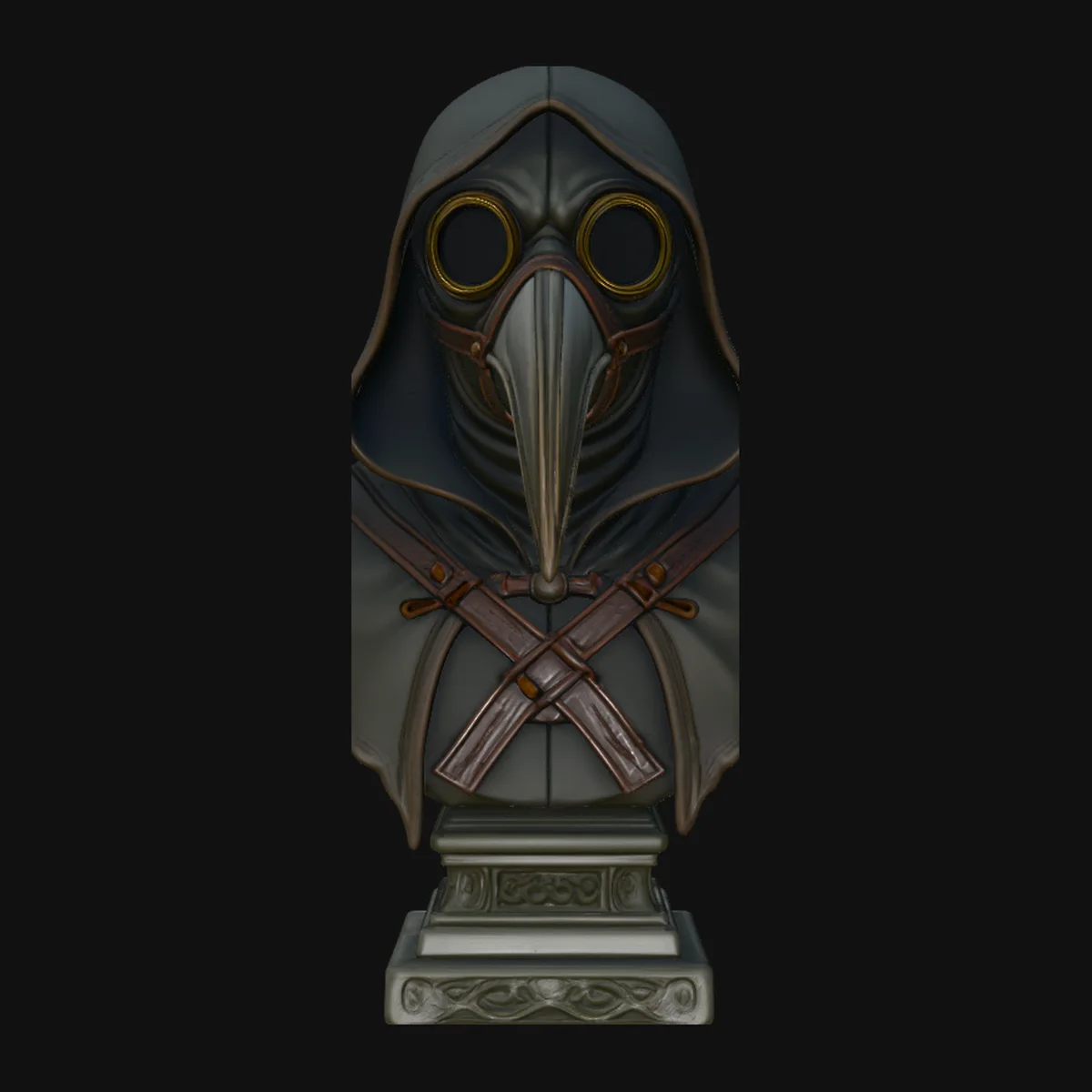 Plague Doctor Bust Statue Design 7