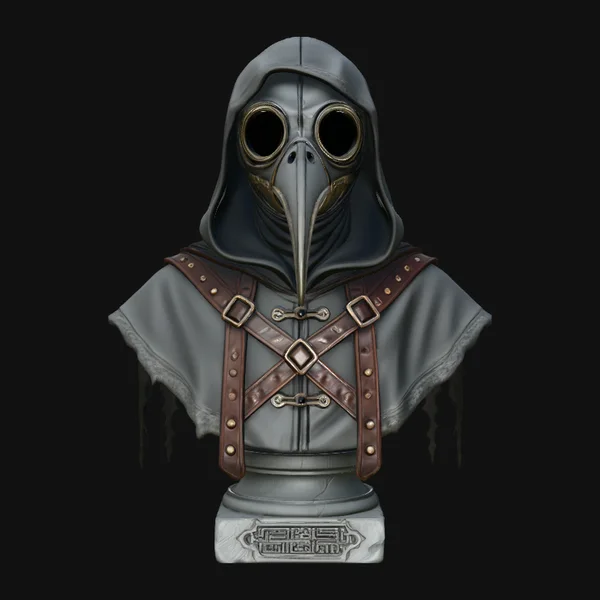 Plague Doctor Bust Statue Design 8