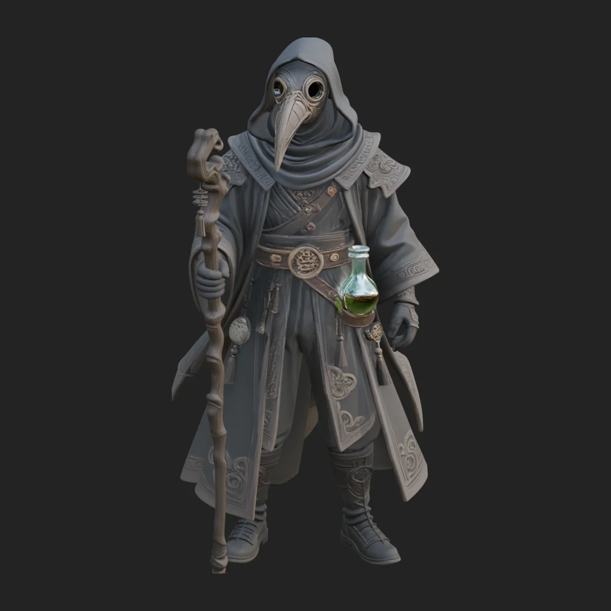 Plague Doctor Statue Design 1