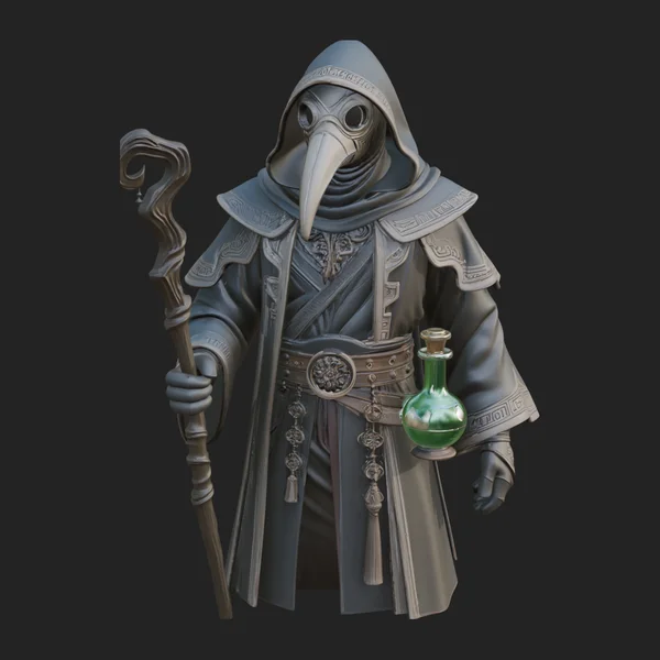 Plague Doctor Statue Design 2