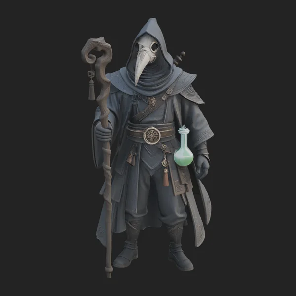 Plague Doctor Statue Design 3