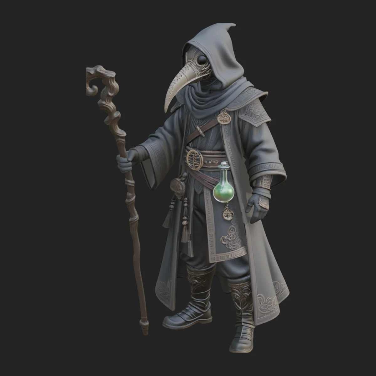 Plague Doctor Statue Design 4