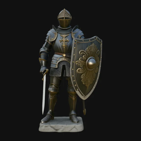 Plate Armor Knight Statue Design 1
