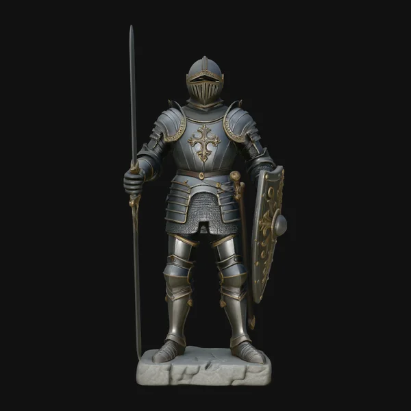 Plate Armor Knight Statue Design 2
