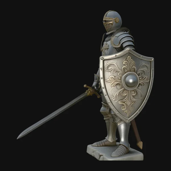Plate Armor Knight Statue Design 3