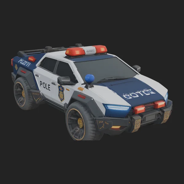 Police Patrol Car Model Design 12