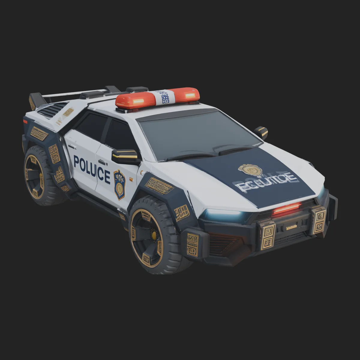 Police Patrol Car Model Design 3