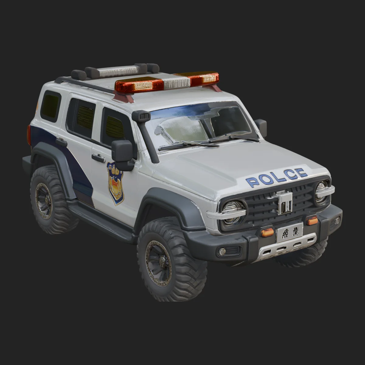 Police Patrol Car Model Design 7