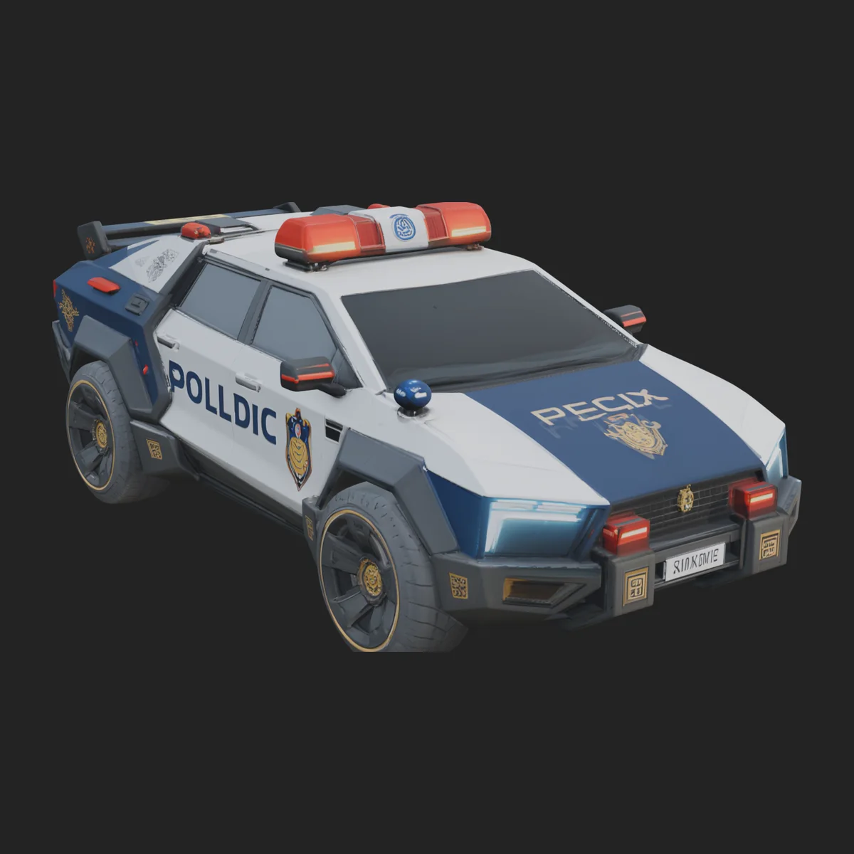 Police Patrol Car Model Design 8
