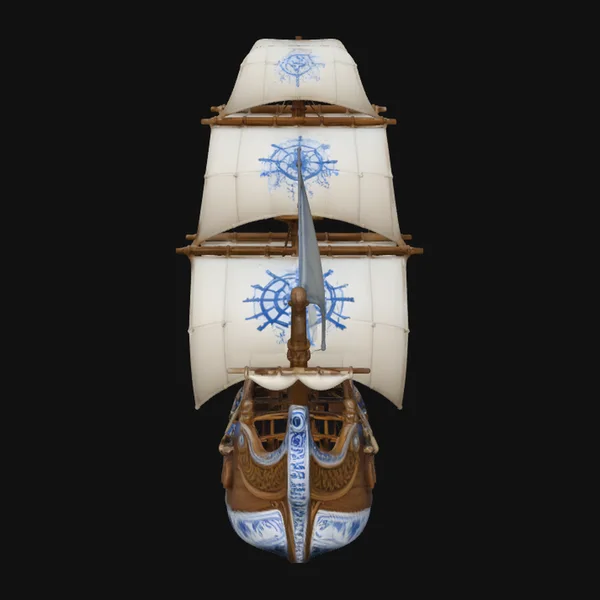 Porcelain Sailing Ship Model Design 2