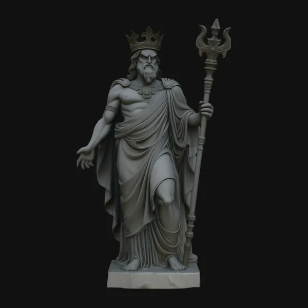 Poseidon Sea King Statue Design 1