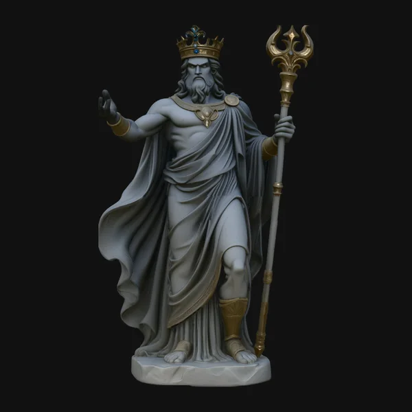 Poseidon Sea King Statue Design 2
