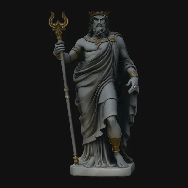 Poseidon Sea King Statue Design 3
