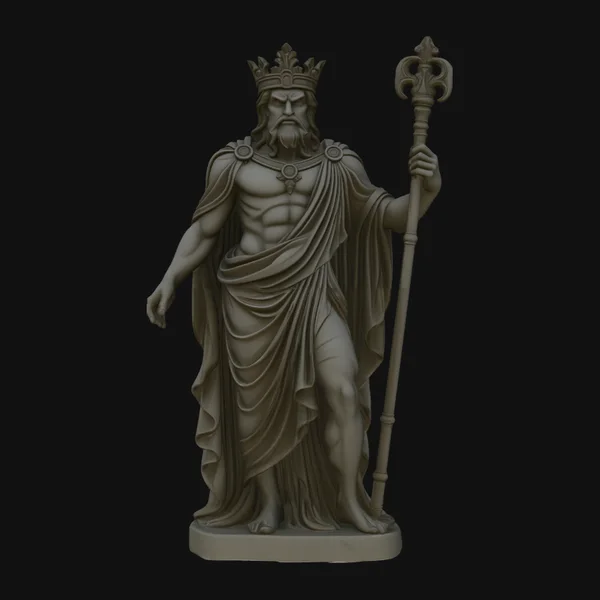 Poseidon Sea King Statue Design 4