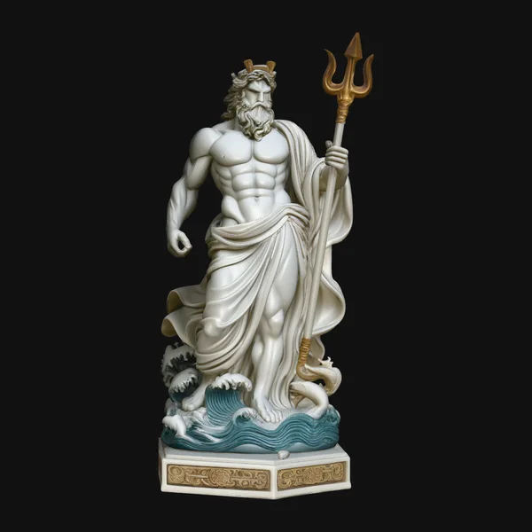 Poseidon with Trident Statue Design 12