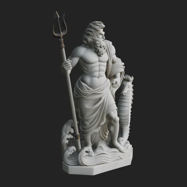 Poseidon with Trident Statue Design 13