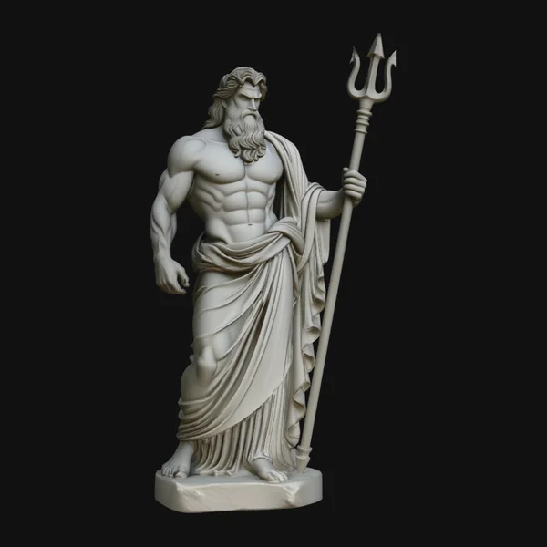 Poseidon with Trident Statue Design 2