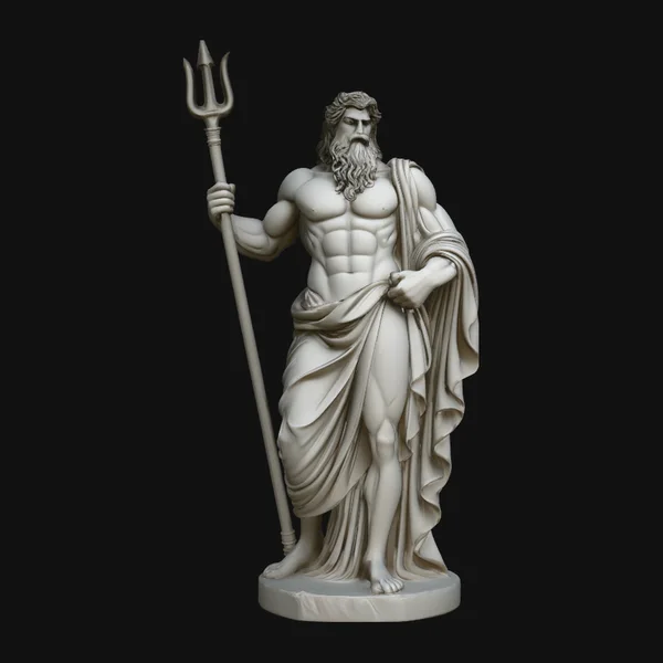 Poseidon with Trident Statue Design 3