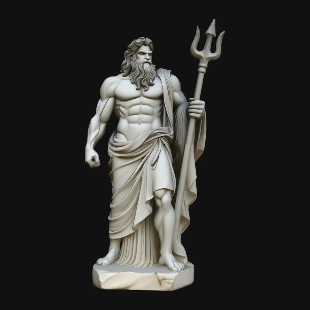 Poseidon with Trident Statue Design 4