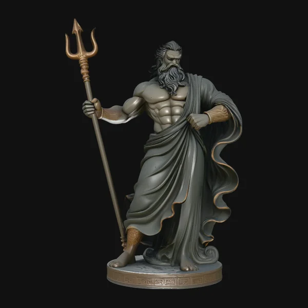 Poseidon with Trident Statue Design 5