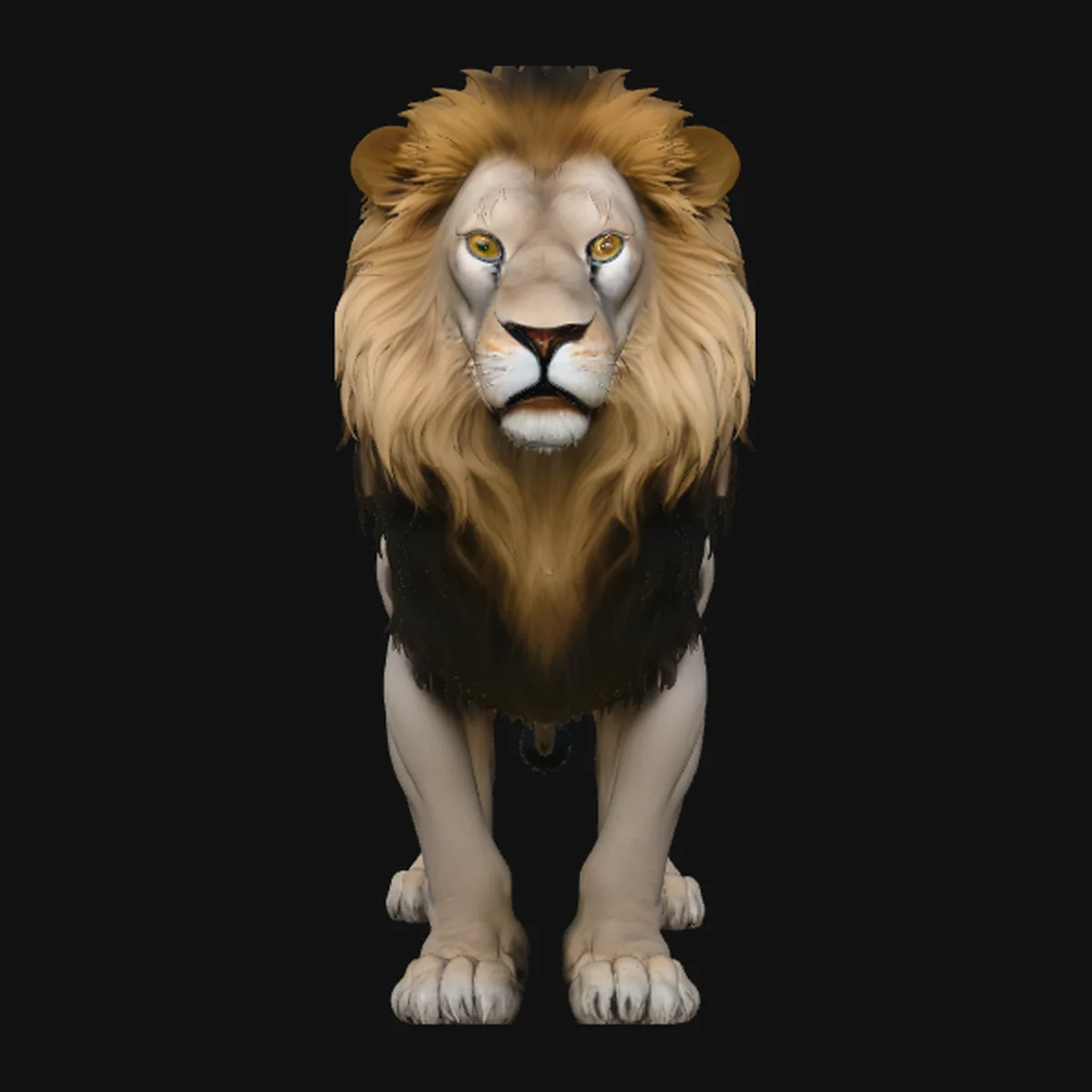 Prowling Lion Statue Design 1