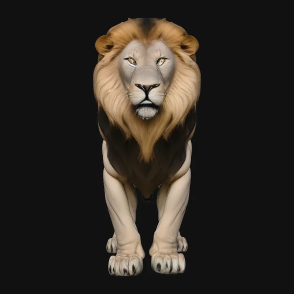 Prowling Lion Statue Design 2