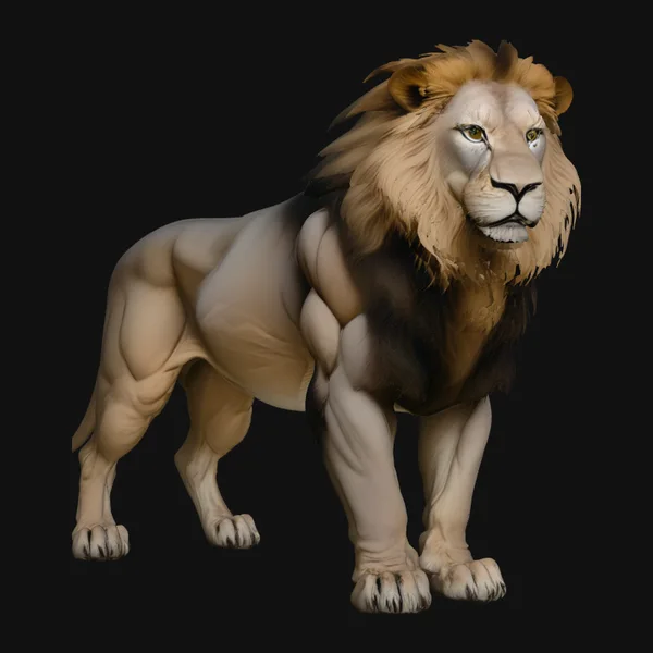 Prowling Lion Statue Design 3