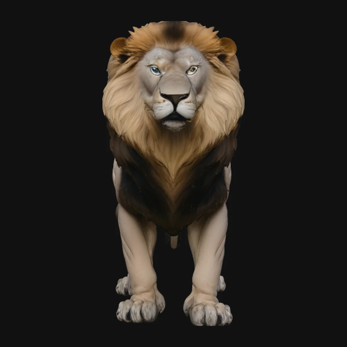 Prowling Lion Statue Design 4