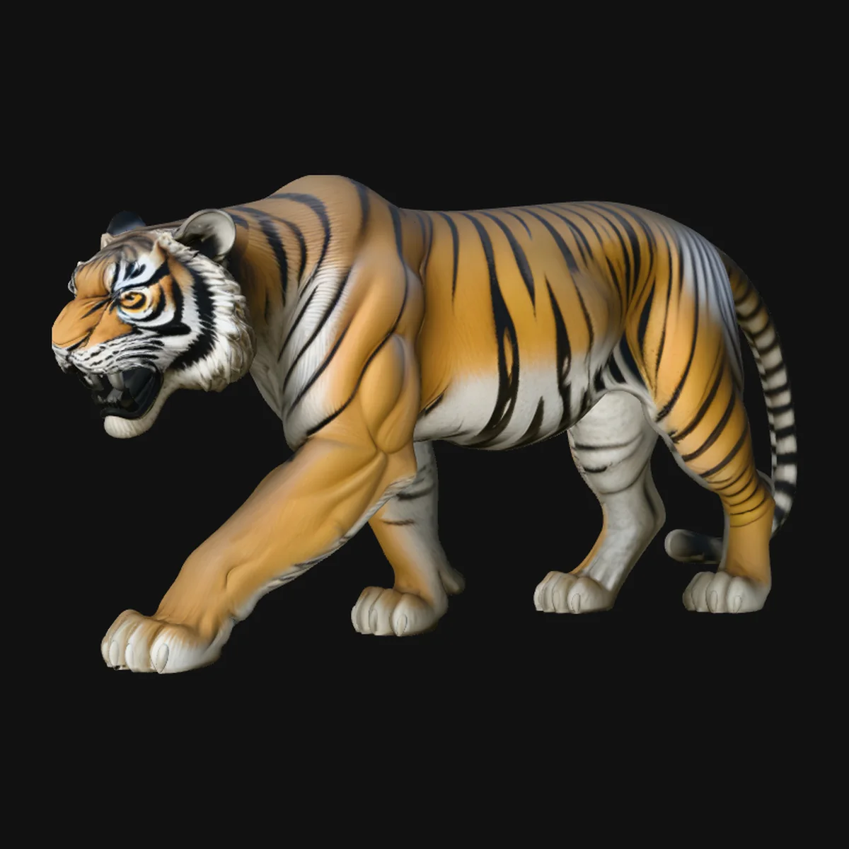 Prowling Tiger Statue Design 2