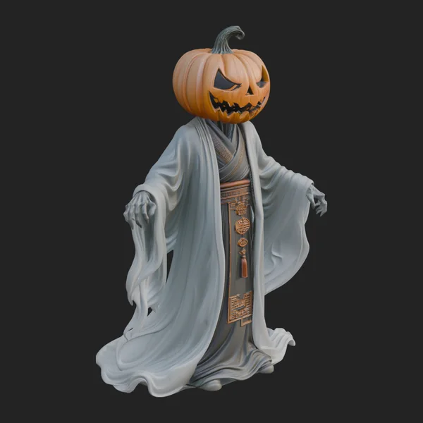 Pumpkin Headed Ghost Statue Design 1
