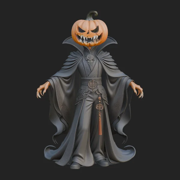 Pumpkin Headed Lord Statue Design 1