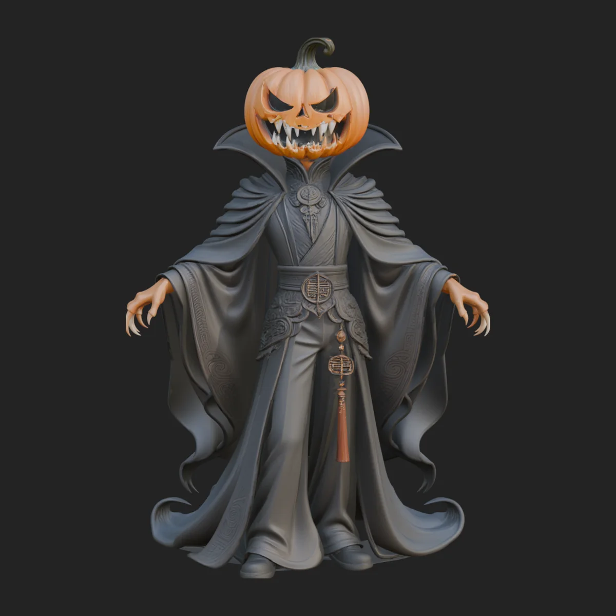 Pumpkin Headed Lord Statue Design 1