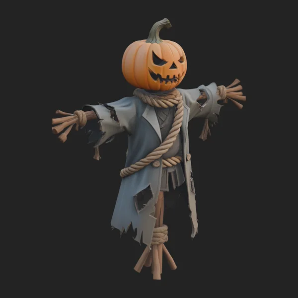 Pumpkin Scarecrow Statue Design 12